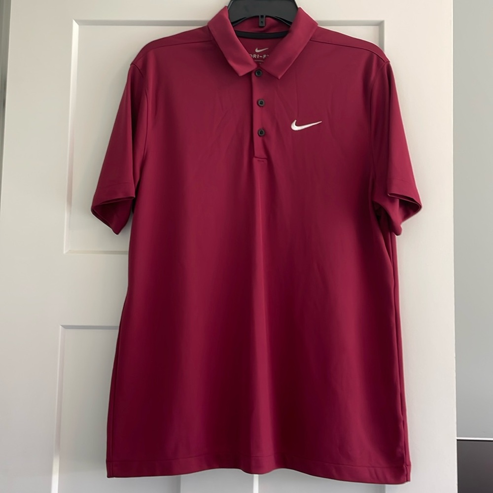 Nike Men's Burgundy Polo Shirt